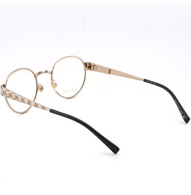 GUCCI GG1855O 1855 Gold GG Print Logo Round Unisex Eyeglasses