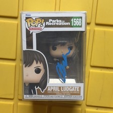 Aubrey Plaza Signed April Ludgate Parks & Rec Funko Pop! #502 With JSA