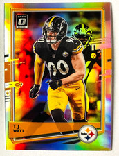 2020 Donruss Optic T.J. Watt SILVER Prizm Card #85 Steelers Star!