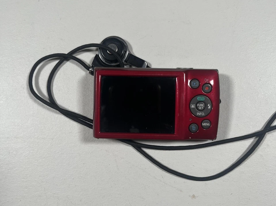 Canon PowerShot ELPH 180 Camera 20 MP Digital Red 8X Zoom LCD Point Shoot Works - Image 2 of 4