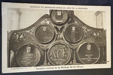 vtg postcard Bodegas Gonzalez Byass Jerez de la Fronteral detalle central Reyes