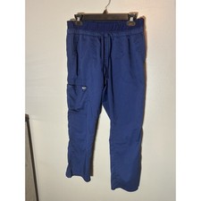 Cherokee Workwear Navy Blue Scrub Pants Cargo Pockets Elastic Drawstring Unisex