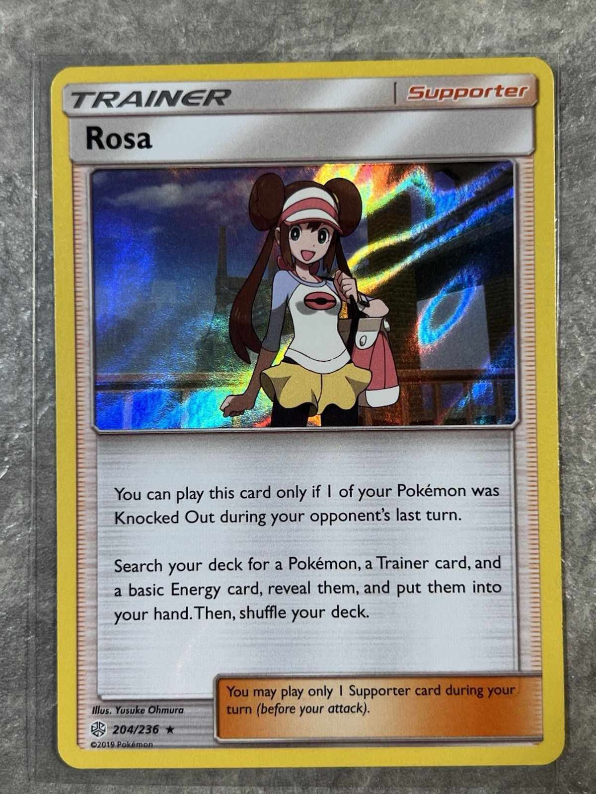 Rosa 204/236 Pokemon TCG Trainer Sm-Cosmic Eclipse Holo Rare (Near Mint) 