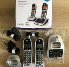 BT 4600 Cordless Phones with Big Buttons Silver - Twin Pack