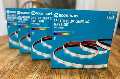 EcoSmart 32 ft LED Color Changing Tape Light Remote Control Multicolor LED - 1pk