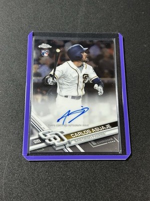 2017 Topps Chrome Carlos Asuaje Auto Rookie RC Padres E3
