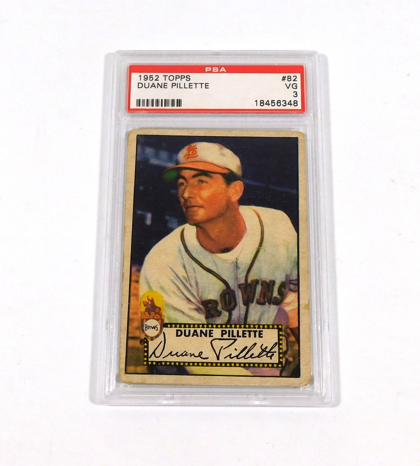 1952 Topps Duane Pillette #82 Browns PSA 3