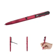 Olight O'Pen 3 Multifunctional Pen Light with 120 Lumens & Green Laser Wine Red