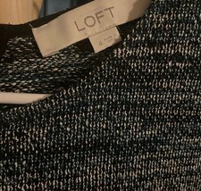 NWT LOFT Women's Textured Flare Dress - B/W - Size 4