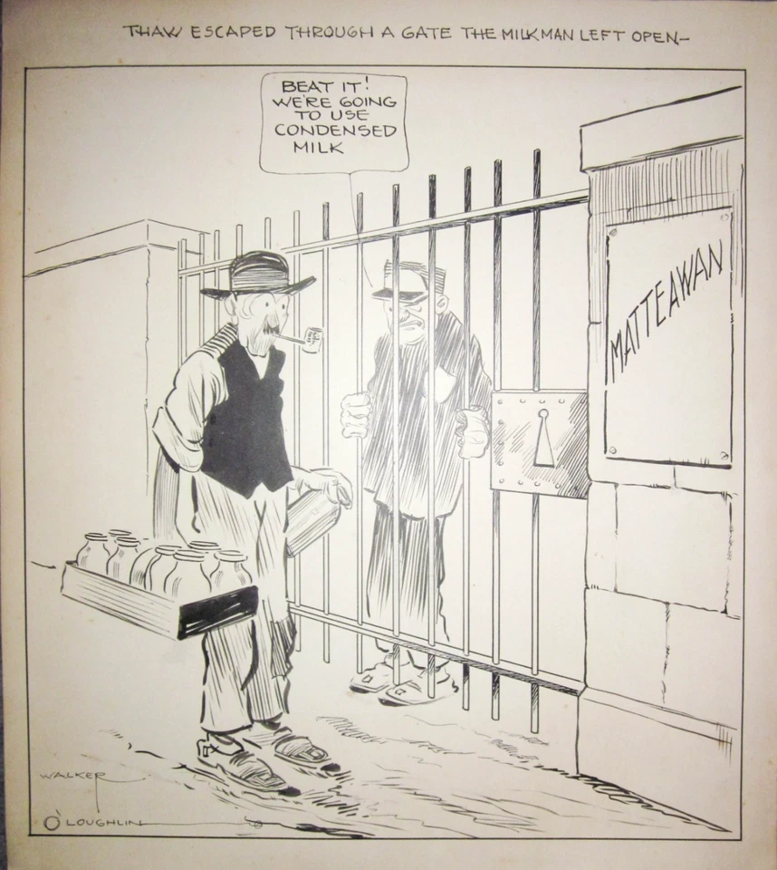 105 year old original art - 10 pcs - Prohibition LA WWI Political Cartoon Kodak - Image 4 of 4