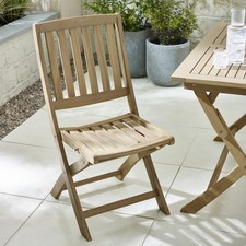 Hamburg Solid Wood Folding Outdoor Rustic Dining Chairs Set of 2