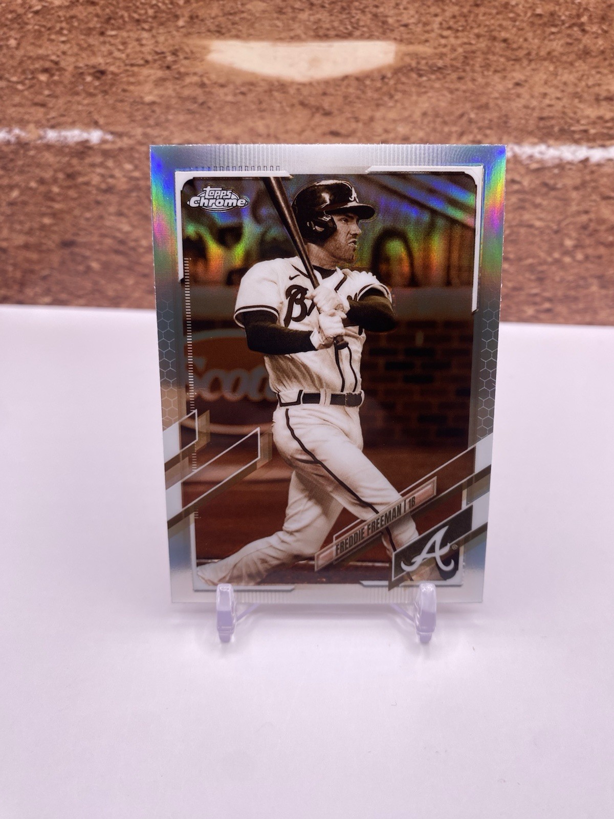 2021 Topps Chrome Freddie Freeman #138 Sepia Refractor Braves Dodgers HOF?