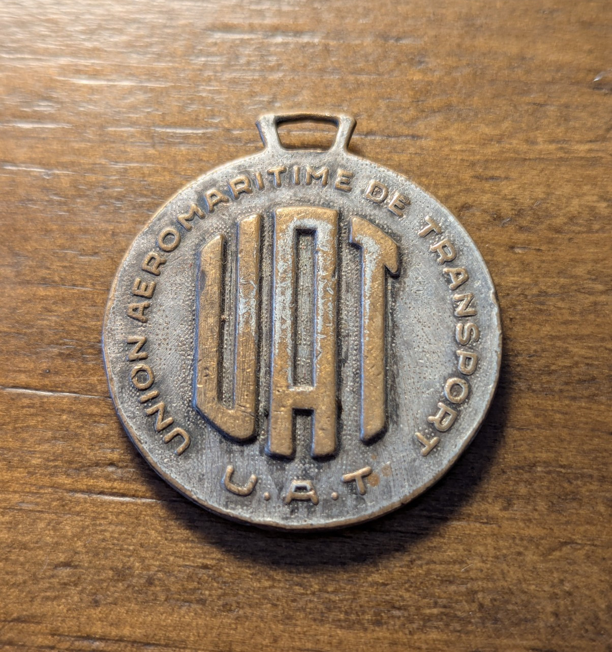 Union Aeromaritime De Transport UAT DC 8 French Airline Key Fob Watch Fob