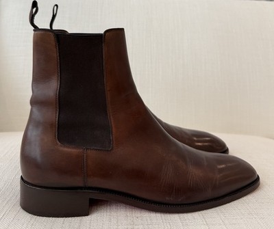 Christian Louboutin Samson Brown Leather Pull On Boots Size 42 Gently Worn