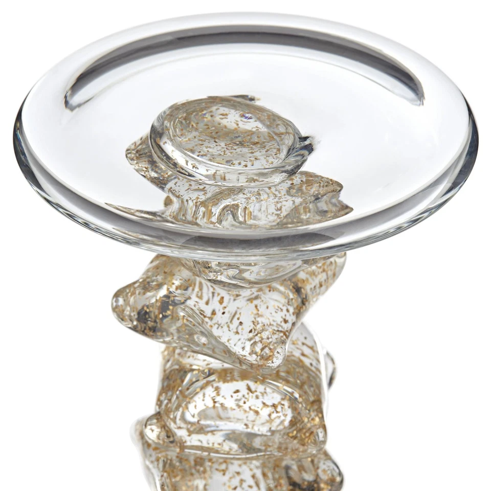 Ilion Gold Glass Candle Holders Set of 2 - Image 3 of 4