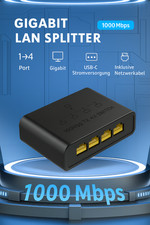 4 Port Lan Splitter 1 On 4 Gigabit Ethernet Network Distributor Switch