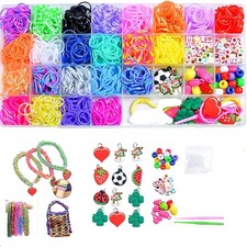 2000 Rubber Band Bracelet Kit, Loom Bracelet Making Kit for Kids