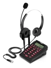 NEW AGPTEK Call Center Dialpad Headset Telephone Set Model HA0098D