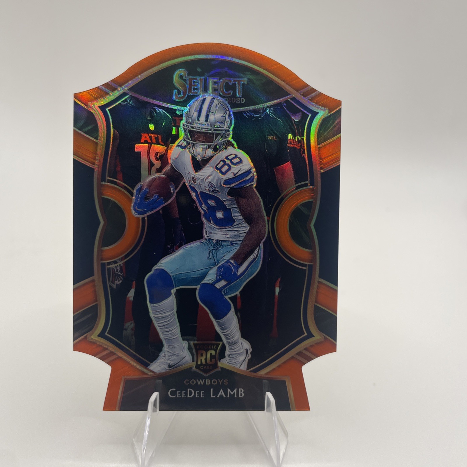 2020 Panini Select - Concourse CeeDee Lamb #57 Orange Prizm Die-Cut (RC)