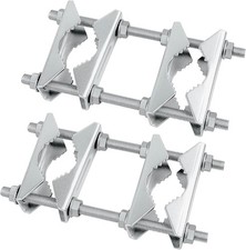 Double Antenna Mast Clamp - Heavy Duty Galvanized Iron Mount for Secure Pole-