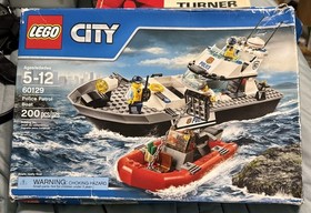 LEGO CITY: Police Patrol Boat (60129) New Sealed Open Box Complete Box Damage