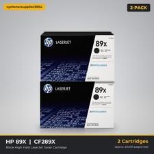 2 Pack Genuine HP 89X CF289X Black High Yield Toner Cartridge FactorySealed