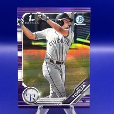 2019 Bowman /250 Michael Toglia RC 1st Purple Chrome Refractor Rookie Card