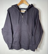 MHL Margaret Howell Dark Gray Hooded Parka Jersey Zip Front Used JAPAN