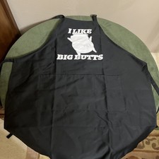 BBQ Black Chef Apron for Men Funny Grill Adjustable Kitchen I Love Big Butts New