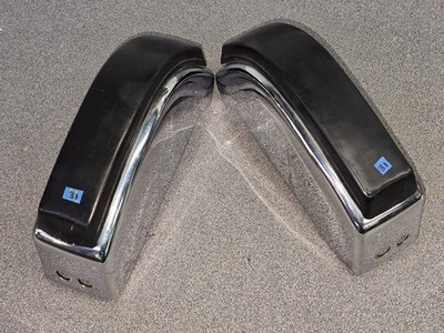 VERY NICE PAIR USED ORIGINAL GENUINE PORSCHE 911 912 CHROME REAR BUMPERS NLA #31