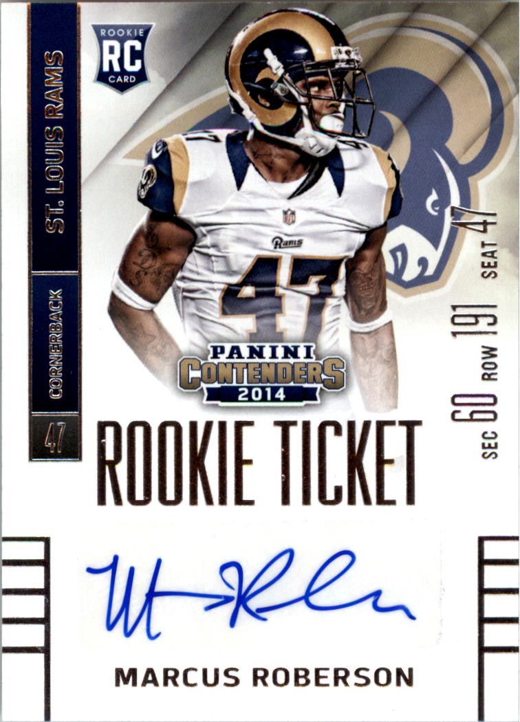 2014 Panini Contenders #156A Marcus Roberson RC Auto - FB
