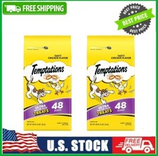 2 Bag Temptations Classic Tasty Chicken Flavor Crunchy Soft Cat Treat, 48 Oz Bag