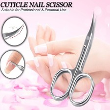 Image of Professional Finger Toe Nail Scissors Curved Arrow Steel Manicure Cuticle Nail