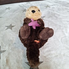Wild Republic Sea Otter Holding Starfish Plush Stuffed Animal Fluffy Toy 12"