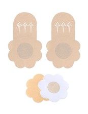 disposable nipple covers for women Flower 20 20 with lift Beige