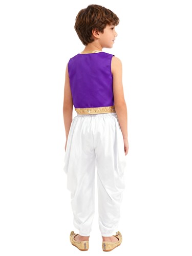 Kids Boys Arabian Prince Fancy Dress Cosplay Party Costume Vest with Harem Pants - Picture 9 of 38