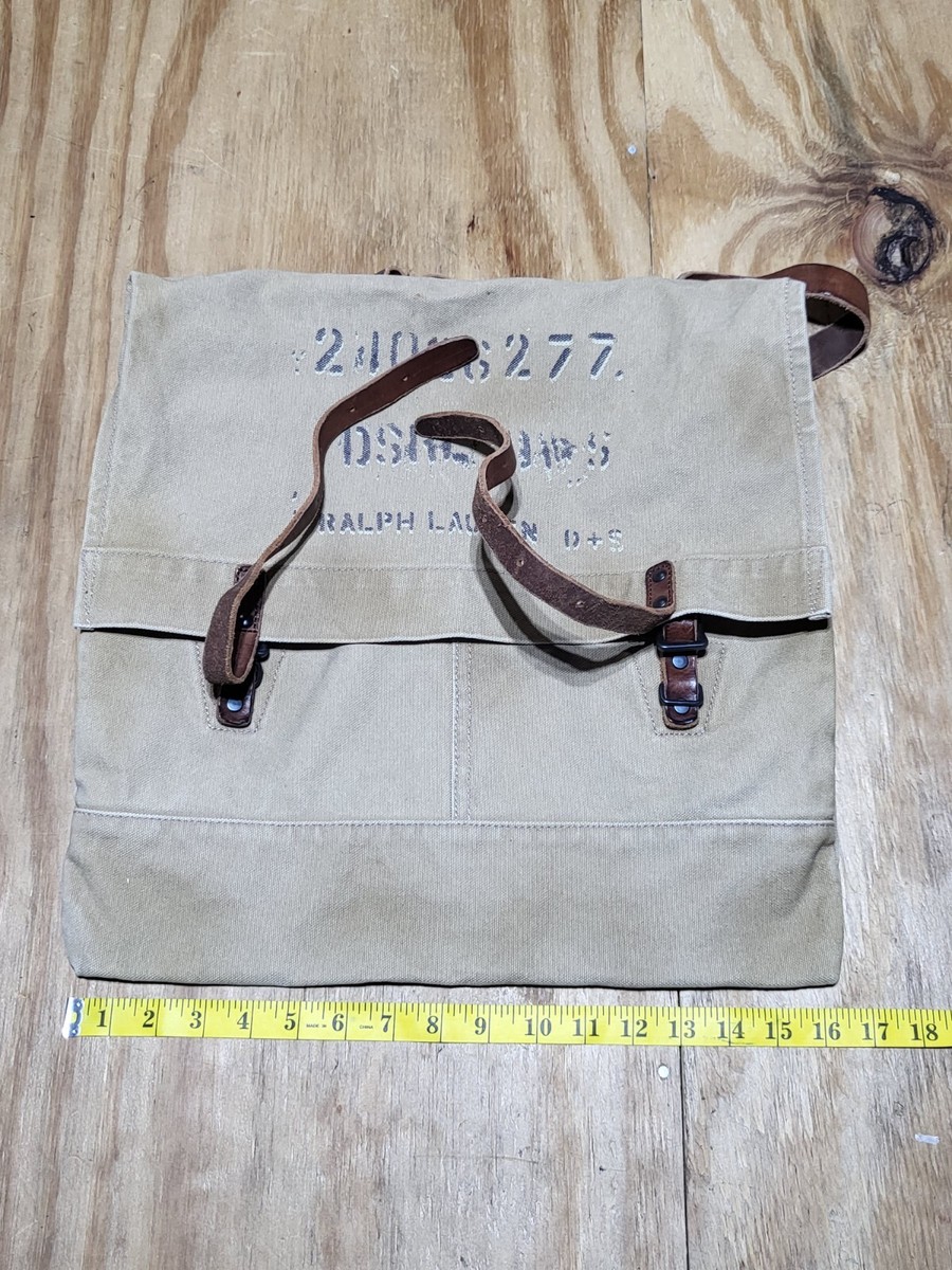 Vintage Ralph Lauren Military Messenger Bag Denim & Supply