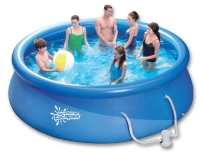 MARKENLOS Quick Up Pool Swimmingpool rund 366 x 75 cm Schwimmbad Kartuschenfilter