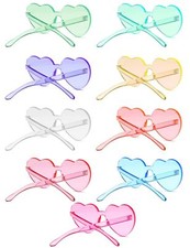 Heart Glasses 9 Pairs Rimless Heart Shaped Sunglasses Heart Shaped Glasses Pa...