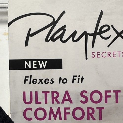 Playtex Secrets Bra Womens M+ Black Soft Comfort Wirefree Full Coverage 4832 - Picture 9 of 14