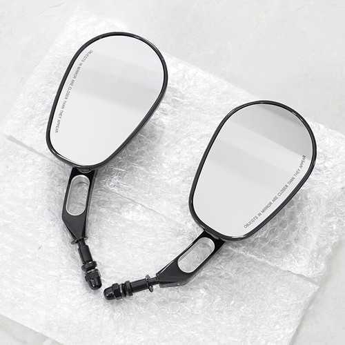 Rearview Mirrors Gloss Black Fit For Harley Touring Street Road Glide Sportster - Picture 4 of 11