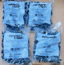 400 LOT Perfect Vision PVCCSBLK Black  1"  LONG Nail Clips NEW RG6 RG59 COAXIAL