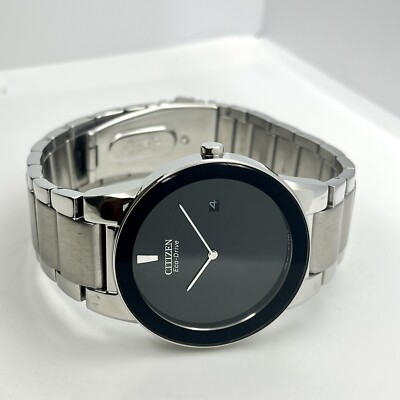 Citizen Axiom Men's Eco-Drive Silver Stainless Steel 40mm Watch