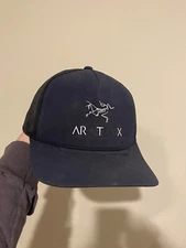 Arcteryx Logo Flat Brim Trucker Hat Black Snapback Light Mesh Cap Bird Arc’teryx