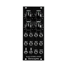 Black Stereo Mixer V3 Four Stereo Input Eurorack Mixer Module