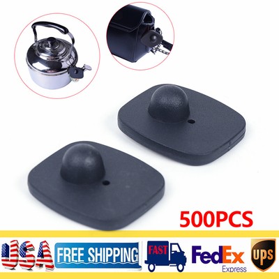 500* EAS Supermarke Checkpoint Anti-Theft Sensor 8.2Mhz Security Hard Tags +Pins