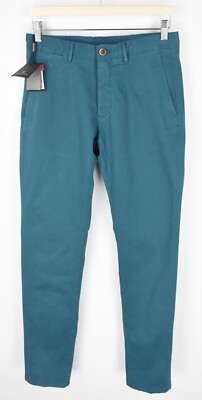MASSIMO DUTTI Slim Fit Hose Herren EU 38 Chino Stretch Zip Fly