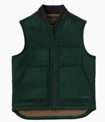 Filson Men's Lined Mackinaw Wool Work Vest 21099228 Dark Spruce Green Sherpa CC | eBay Filson Men's Lined Mackinaw Wool Work Vest 21099228 Dark Spruce Green Sherpa CC | eBay