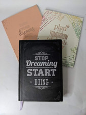 Inspirational Blank Lined Writing Journal Diary Notebook with 2 sticker books