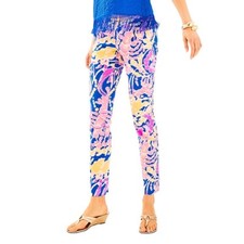 Lilly Pulitzer NEW Womens 2 31" Callahan Chino Pants Purple Beach Summer 128